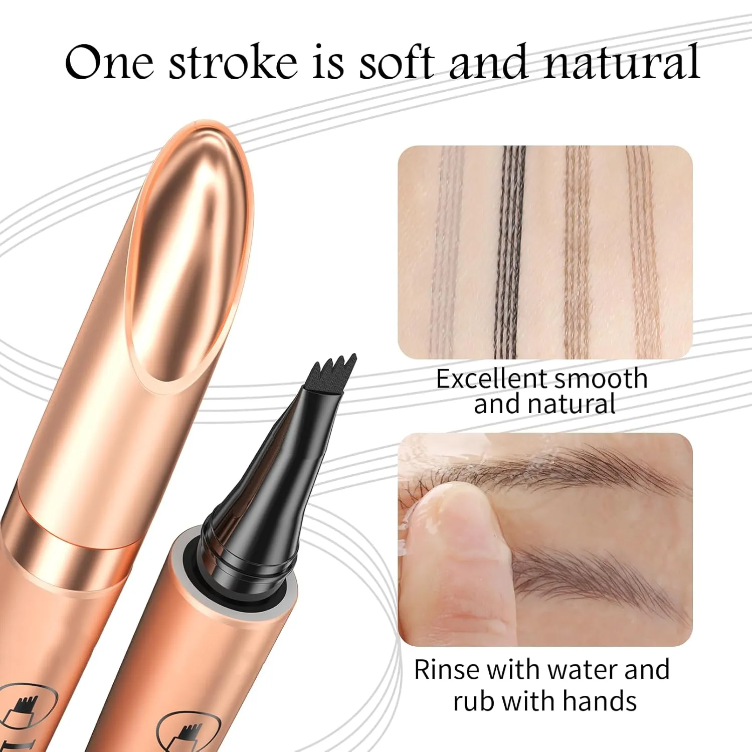 2 Pcs 2024 New Magic Eyebrow Pencil: 3D Waterproof Eyebrow Pen for Long-Lasting Wear, Delicate Microblading Pencil for Fine Natural Strokes (Dark Coffee)