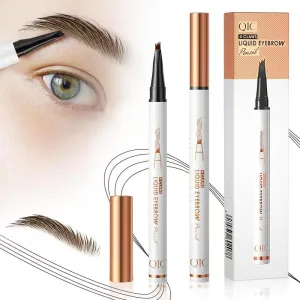 2 Pcs Microblading Eyebrow Pen, 2025 Upgraded 3D Waterproof 4-Tip Eyebrow Pencil, Natural Makeup Long-Lasting Fine Stroke Magic Eyebrow Pencil for Women Stay on All Day (Light Brown(2 Pcs))