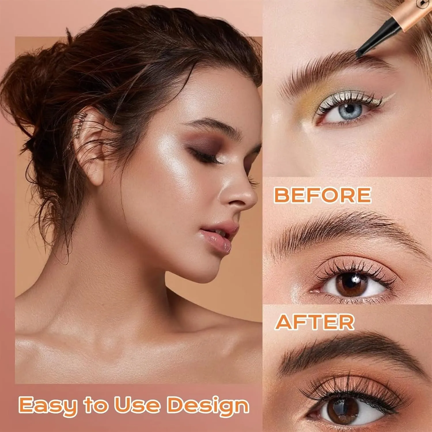 2025 New Magic Eyebrow Pencil, Upgraded 3D Waterproof Microblading, Long Lasting and Natural(A-Dark Brown)