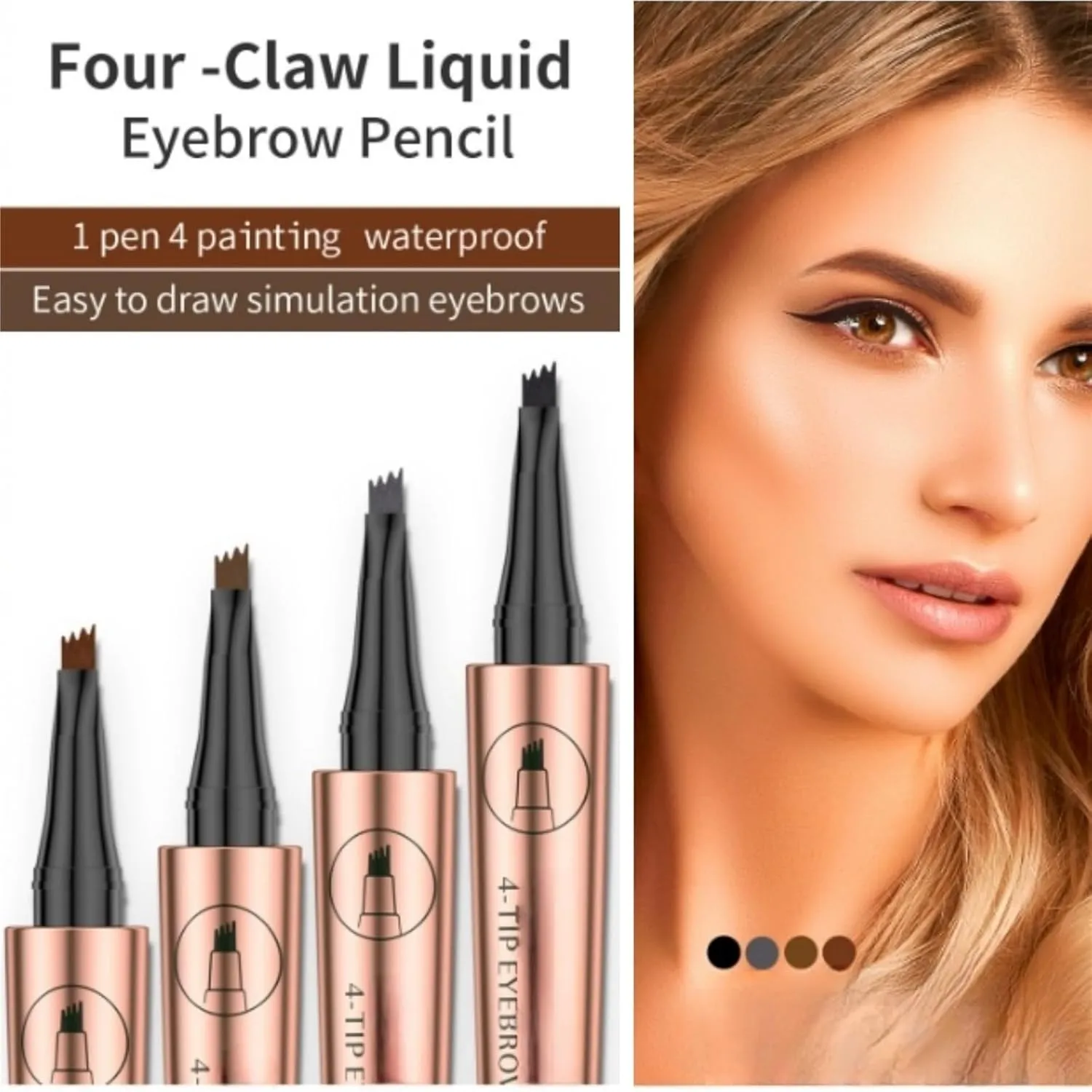 2025 New Magic Eyebrow Pencil, Upgraded 3D Waterproof Microblading, Long Lasting and Natural(A-Dark Brown)