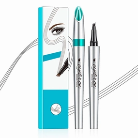 2025 New Magic Eyebrow Pencil, 3D Microblading Eyebrow Pencil 4 Tip Eye Brow Pen, 24 Hours Fine Stroke Eyebrow Pen Makeup Eyebrow Pencils (Black)
