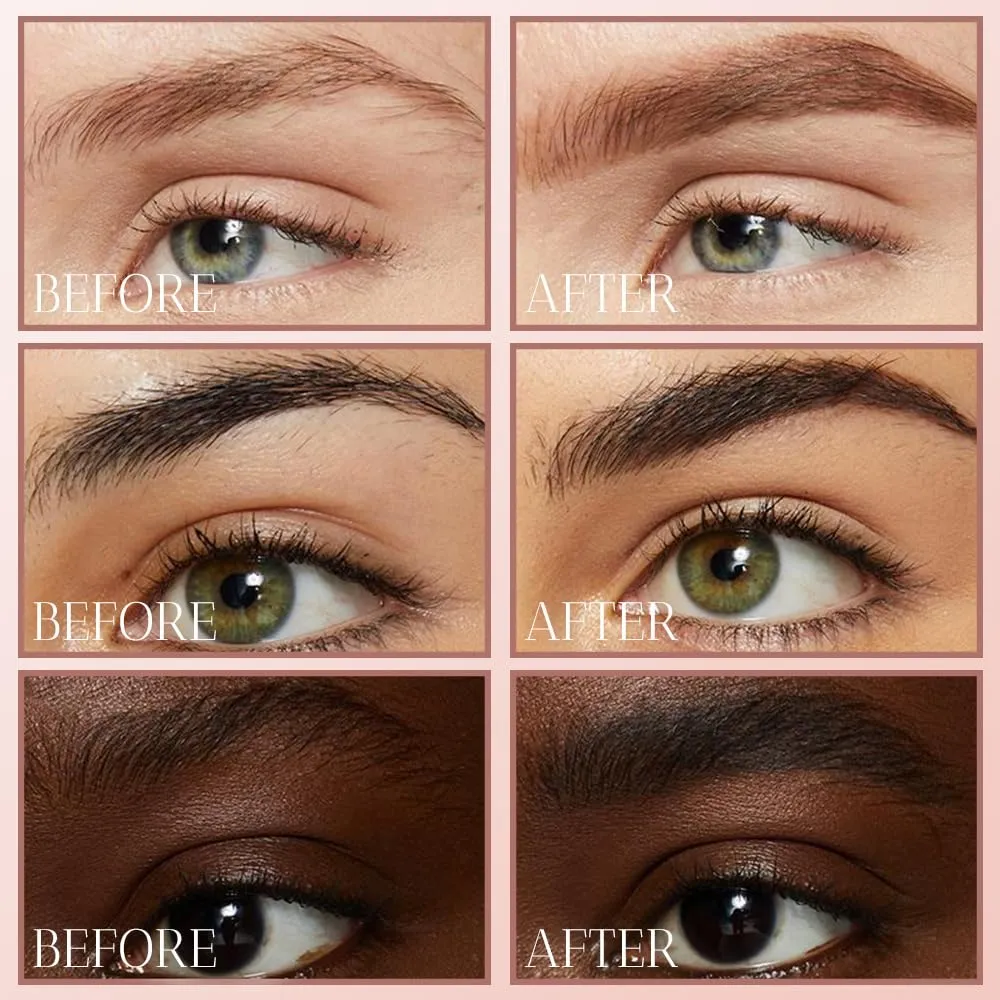 2PCS 3D Magic Microblading Eyebrow Pencil,2025 New 4 Head Split Waterproof Long lasting Wild Eyebrow Pen,Upgrade Fine Stroke Eyebrow Pen Makeup Long-Lasting Eyebrow Pencil Stay All Day (Dark Brown)