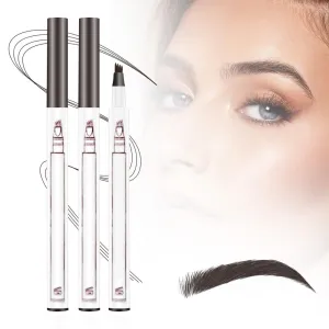 2PCS 3D Magic Microblading Eyebrow Pencil,2025 New 4 Head Split Waterproof Long lasting Wild Eyebrow Pen,Upgrade Fine Stroke Eyebrow Pen Makeup Long-Lasting Eyebrow Pencil Stay All Day (Dark Brown)