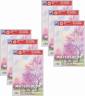 6" x 9" Watercolor Pad by Artist's Loft - Heavyweight and Acid Free Paper for Watercolor Paint - Bulk 6 Pack