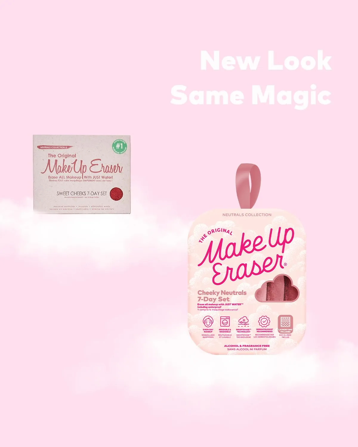 7-Day Set, Erase All Makeup with Just Water, Including Waterproof Mascara, Eyeliner, Foundation, Lipstick, Sunscreen, and More! 7ct