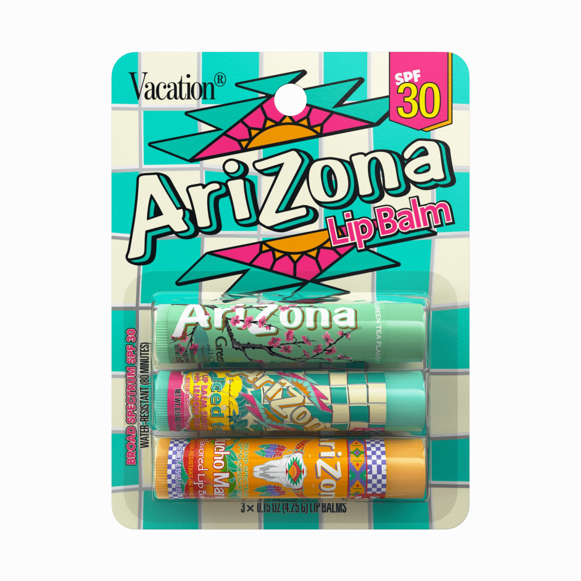 AriZona® x Vacation® Lip Balm SPF 30 3 Pack