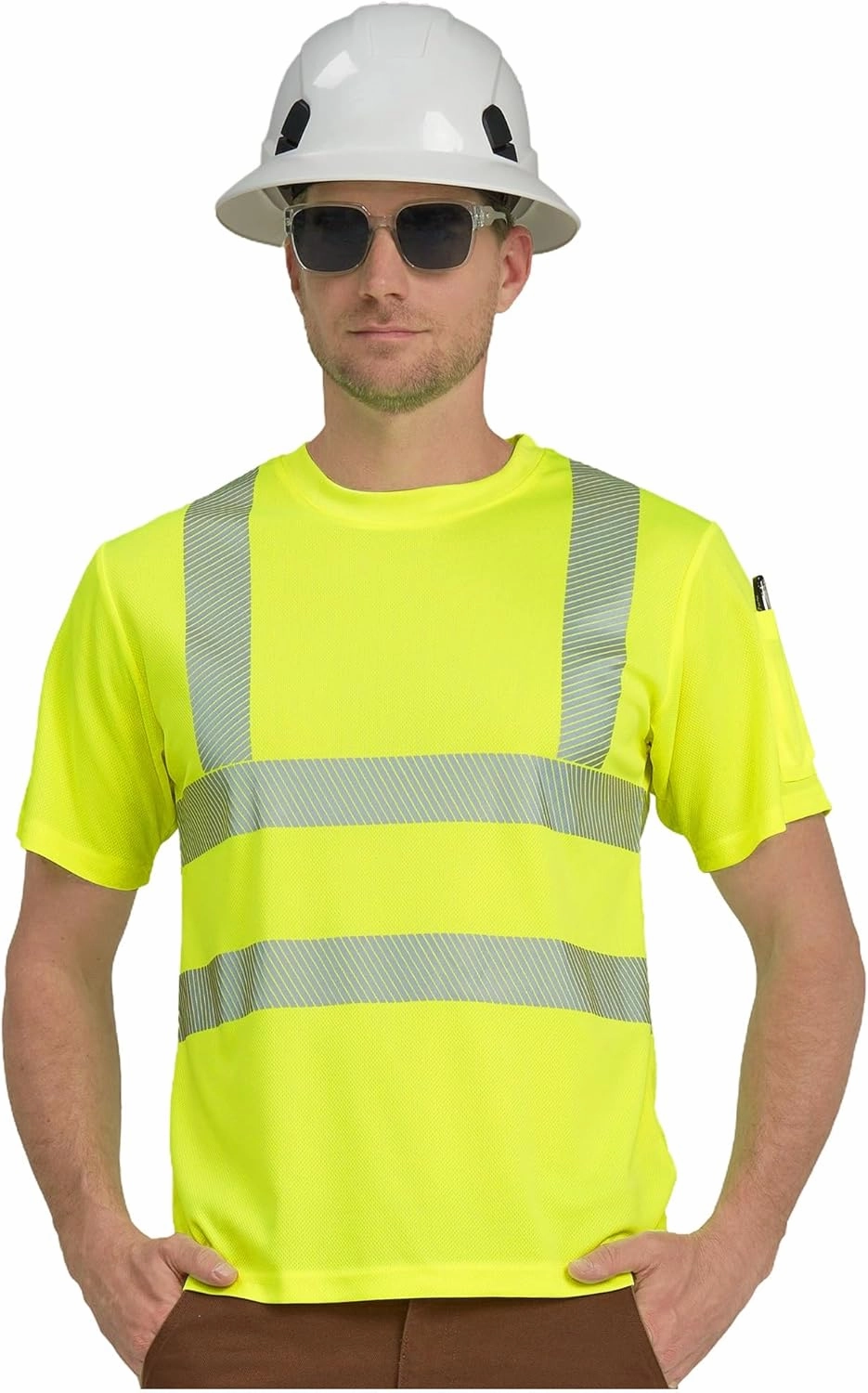 AYKRM Safety High Visibility Long Sleeve Construction Work Shirts Class 3 Workwear | Hi Vis Shirt