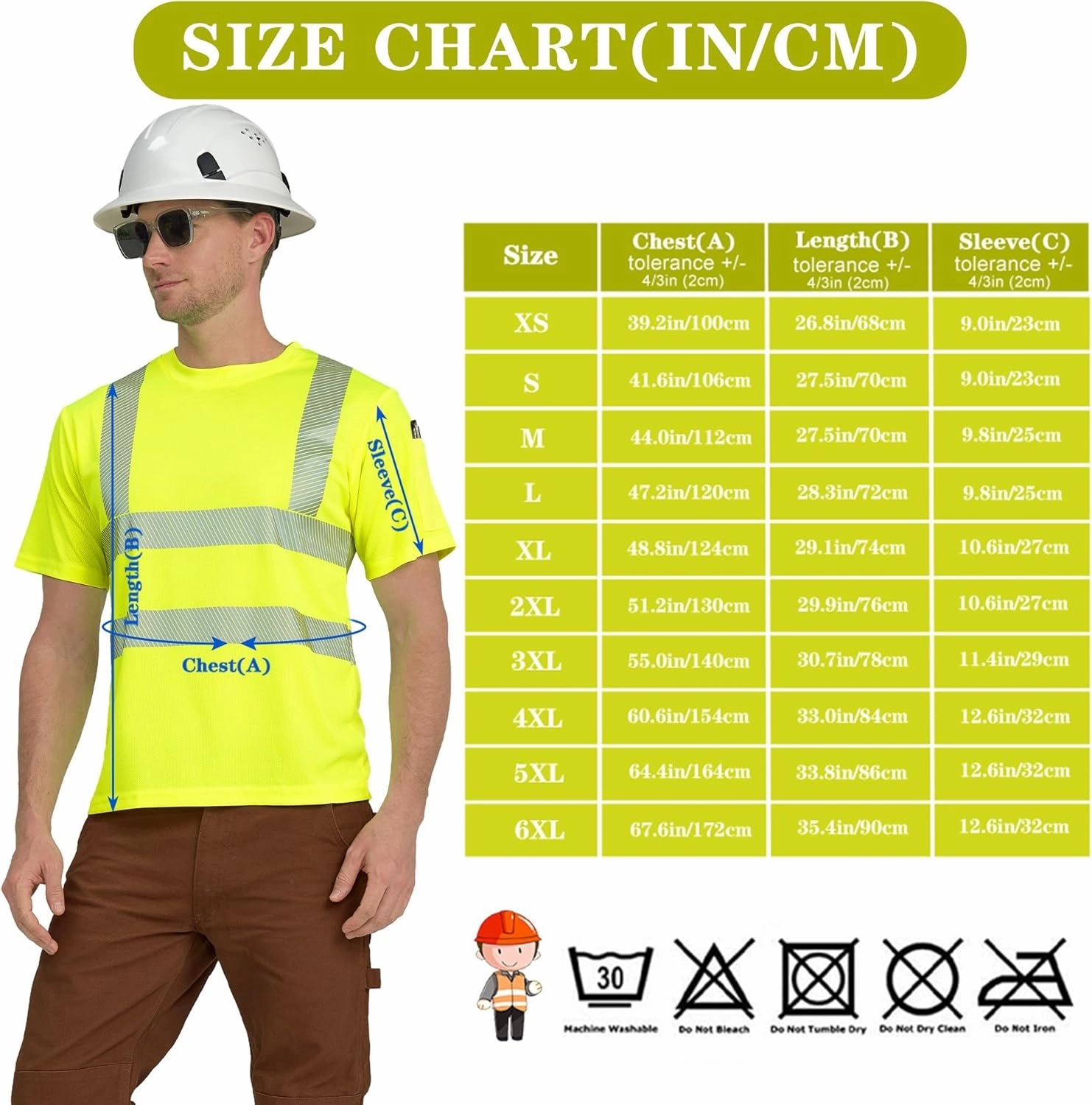 AYKRM Safety High Visibility Long Sleeve Construction Work Shirts Class 3 Workwear | Hi Vis Shirt