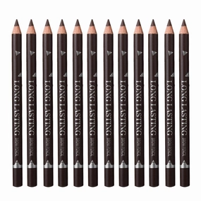 barenx 12pcs Eyebrow Pencil with Waterproof Long Lasting & Smudge Proof - as described, Dark Brown