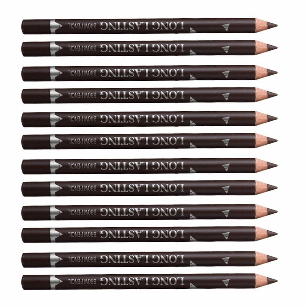 barenx 12pcs Eyebrow Pencil with Waterproof Long Lasting & Smudge Proof - as described, Dark Brown