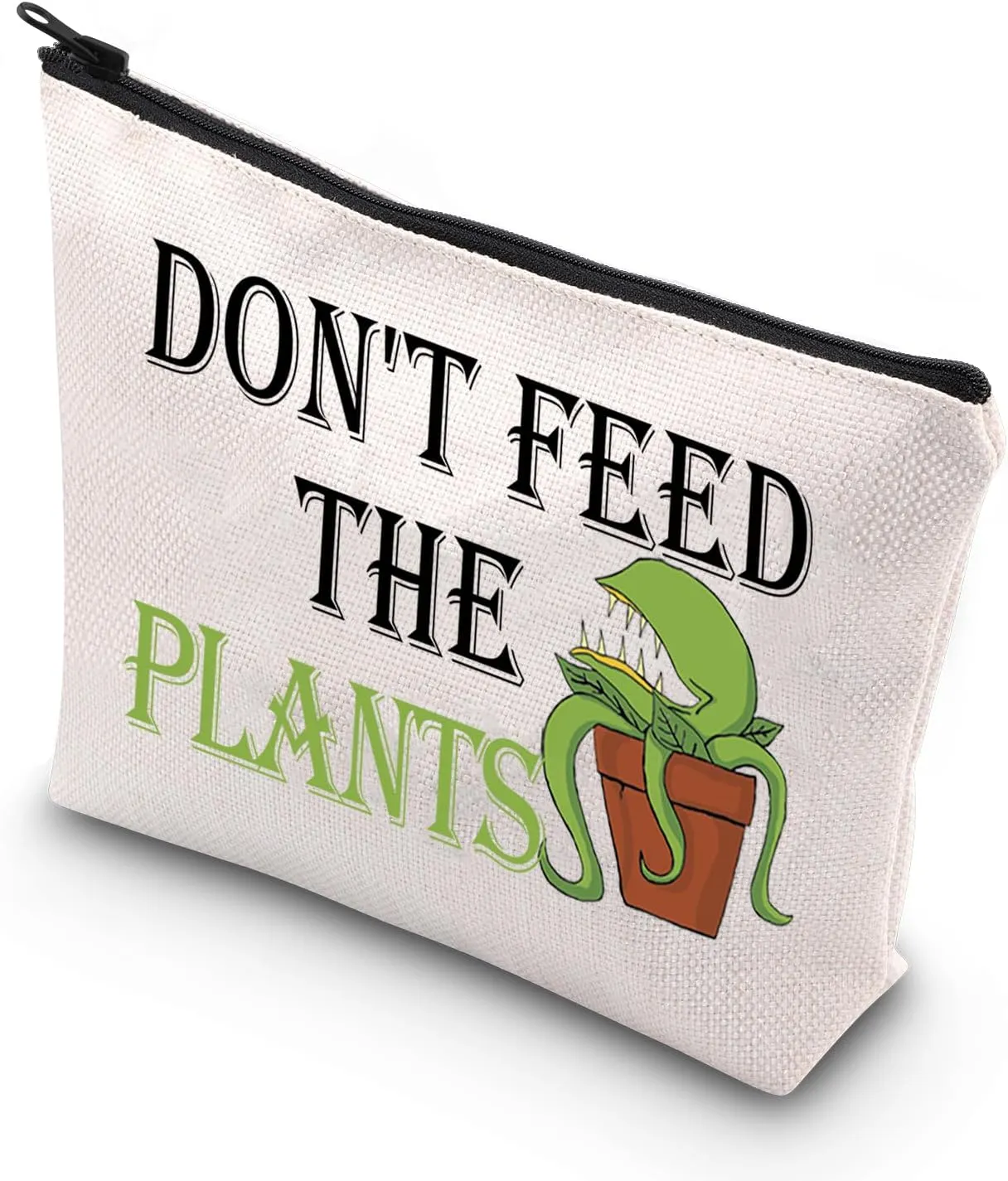BDPWSS Don't Feed the Plants Makeup Bag For Little Shop Horror Musical Inspired Gift Spooky Horror Musical Fan Gift (Feed Plants)
