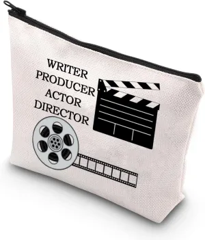 BDPWSS Filmmaker Film Director Makeup Bag Film School Graduation Gift Funny Film Making Writer Producer Actor Director Travel Pouch (Writer producer)