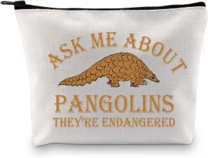 BDPWSS Funny Pangolin Gift African Wildlife Gift Ask Me About Pangolins They¡¯re Endangered Extinction Animals Lover Gift (About pangolin bag)