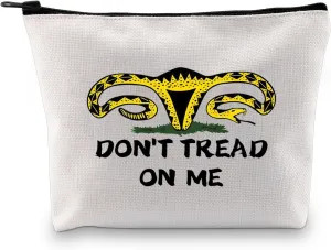 BDPWSS Reproductive Rights Gift Pro-Choice Feminist Makeup Bag Don't Tread On Me Protest Zipper Pouch Women Rights Gift (Tread on me bag)