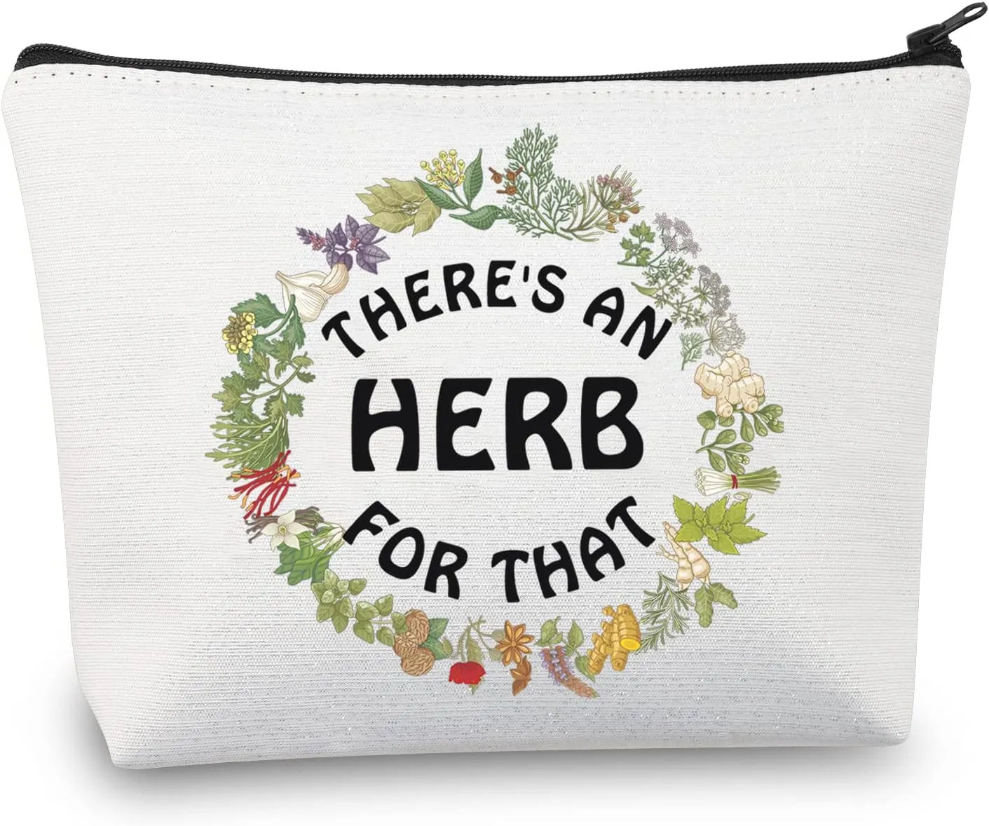 BDPWSS There's An Herb For That Botanist Makeup Bag Herb Lover Gift Plant Lover Gift Plant Whisperer Gift Herb Gardener Gift (Herb For That)