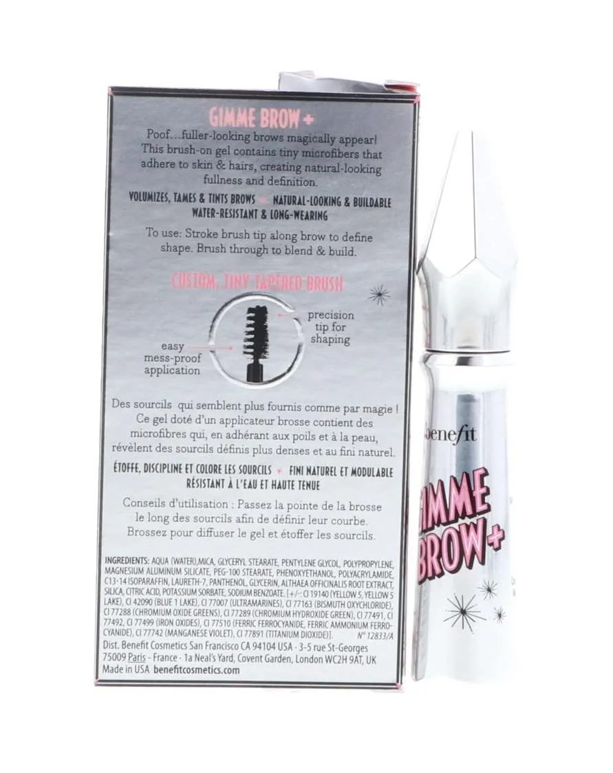 Benefit Gimme Brow   Volumizing Eyebrow Fiber Gel Bundle (Neutral Light Brown, 0.1oz, 2-Pack) (2 Items)