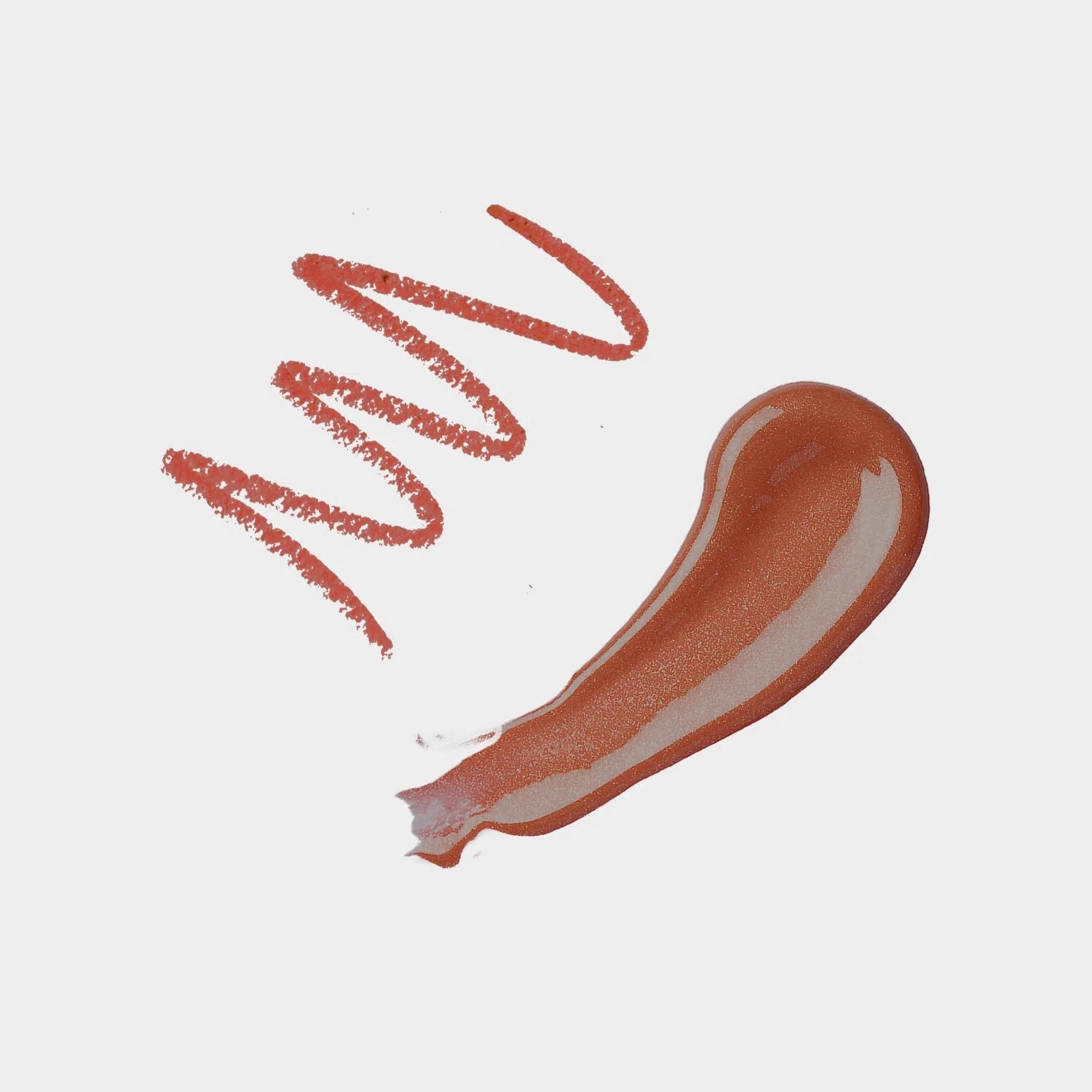 Bronze Beauty - 2Pcs Lip Kit, Lip Gloss & Lipliner Kit - Shimmer Brown