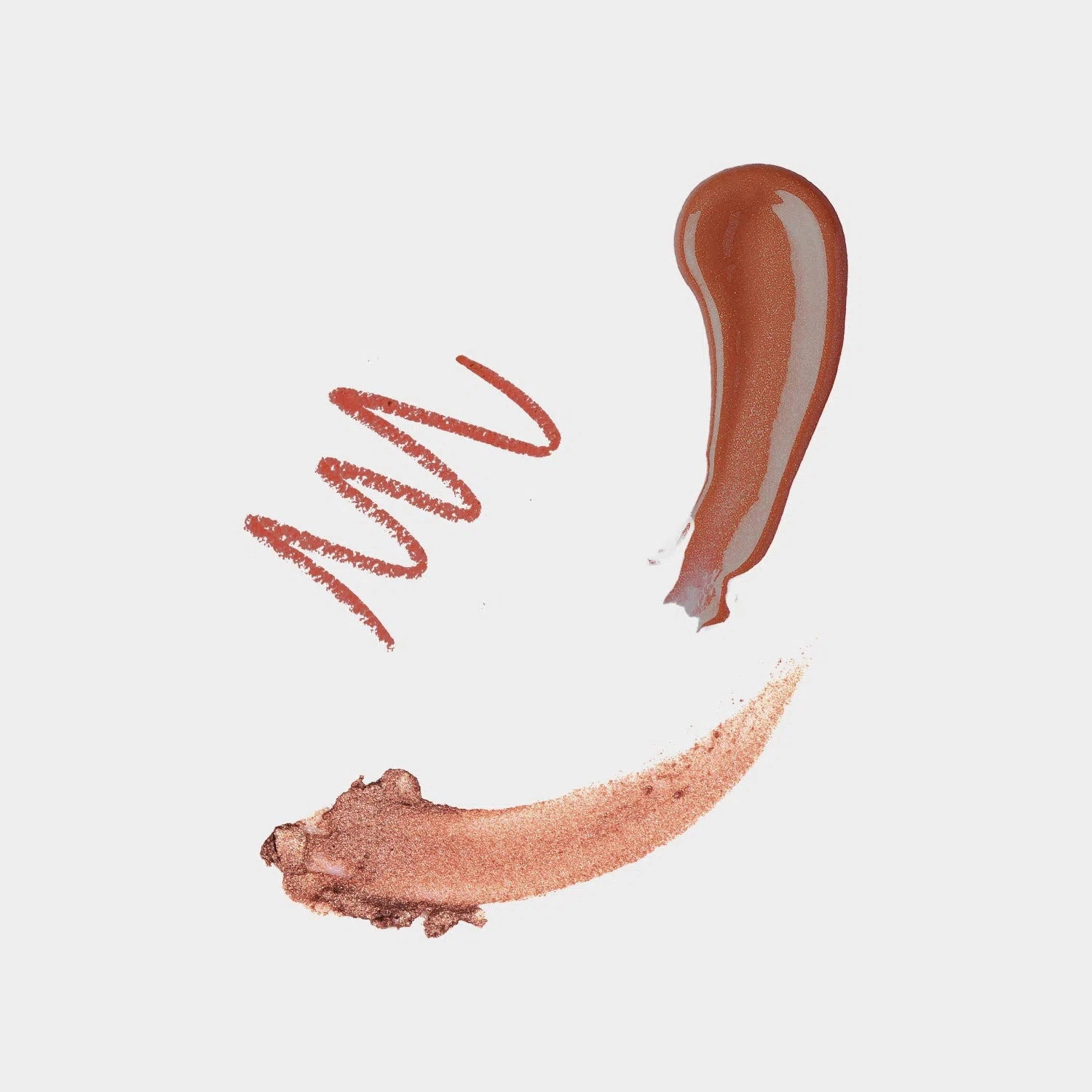 Bronze Beauty - 3Pcs Lip Kit, Lip Gloss, Lipstick & Lipliner Kit - Shimmer Brown