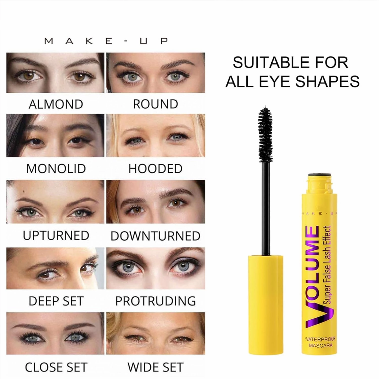 Bubble Mascara - Volume And Length Formula for Bold, Separated Lashes, Bubble Mascara Waterproof, Long-Lasting Clump-Proof Enhances The Natural Look, Can Be Layered to Boost Curl (1PCS)