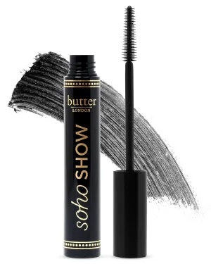 butter LONDON Lengthening Mascara, SOHO SHOW - Long-Wearing, Thickening & Volumizing Tube Mascara with Built-In Brush - Eye Lash Mascara Black for Defined, Longer & Natural-Looking Lash Lines