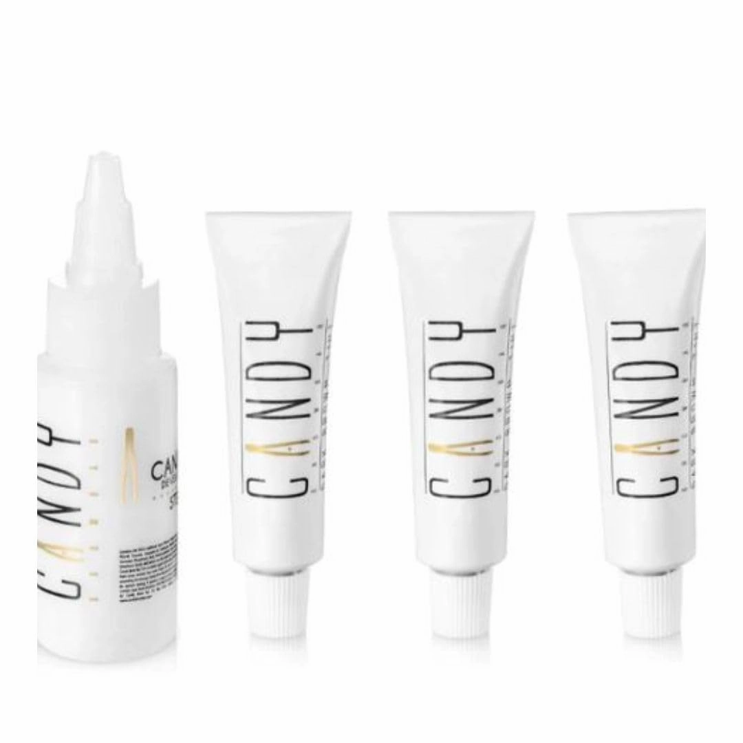 Candy Brow Bar Starter Kit (Includes 1 Dark Brown, 1 Light Brown, 1 Black, & 1 Developer)