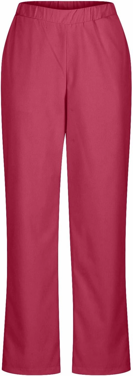 Casual Corduroy Pants for Women Solid Elastic High Waist Pants Loose Comfy Straight Leg Pants Loose Comfort Trousers