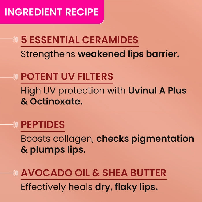 Ceramide   Peptide Lip Balm SPF 50  PA    (Tinted)