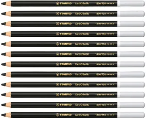 Chalk-Pastel Pencil - STABILO CarbOthello - Pack of 12 - Neutral Black