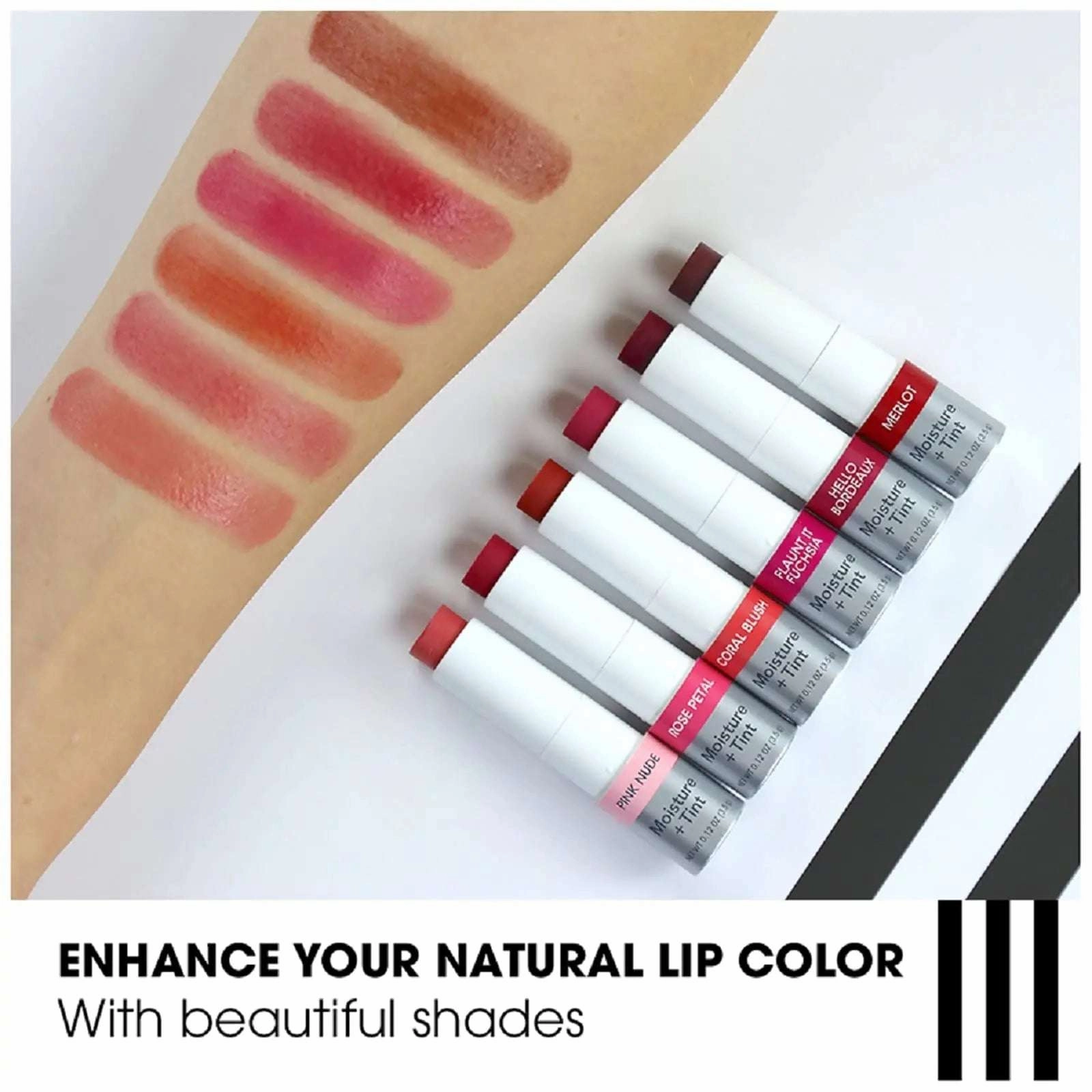 ChapStick Total Hydration Moisture   Tint Flaunt It Fuchsia Tinted Lip Balm Tube, Tinted Moisturizer - 0.12 Oz
