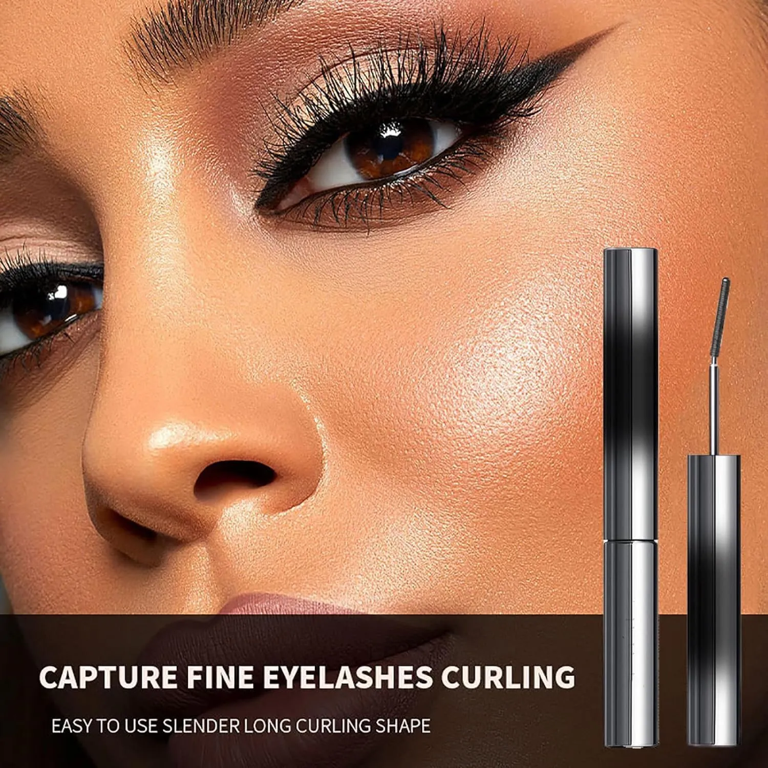 Chromamascara Mascara, Chromamascara Beautiful, Chromamascara Waterproof Mascara, Waterproof Long Lasting Lash Extensions Mascara (Black-2pcs)