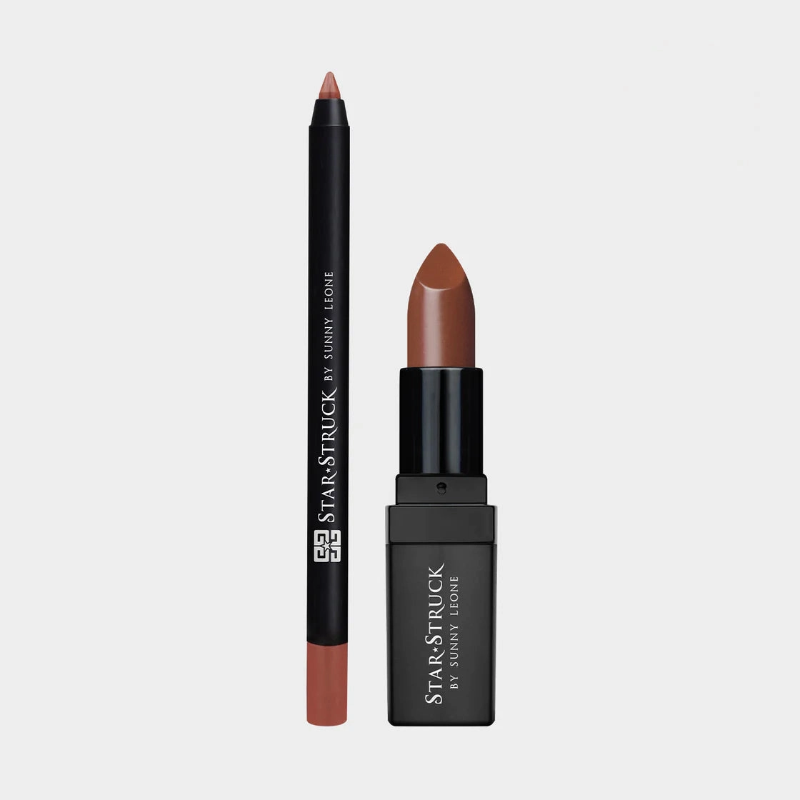 Cinnamon - 2Pcs Lip Kit, Lipstick & Lipliner Kit - Brown