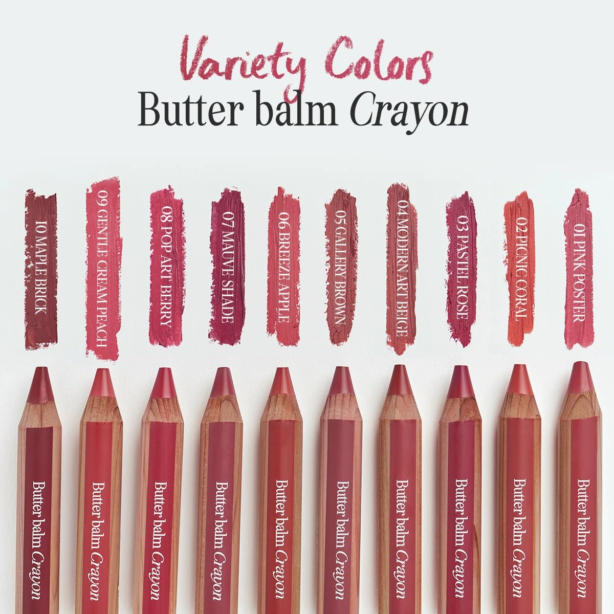 CLIO Butter Balm Crayon, 2-in-1 Lip and Cheek Tint, Buildable Lightweight Cream Blush, Crayon Lipstick Makeup (005 GALLERY BROWN, One Size)