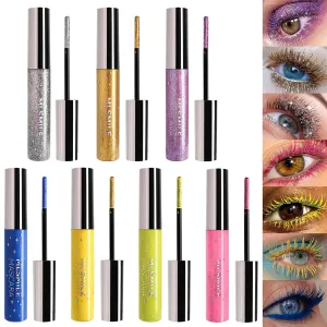 Colored Mascara Set, 7 Colors Waterproof Gift Set, Red, Pink, Purple, Blue, White, Black, Long Lasting, Voluminous Mascara for Eye Makeup