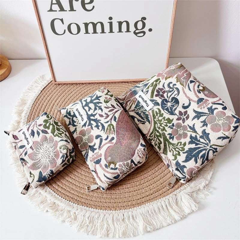 Cosmetic Bag Makeup Bag Travel Toiletry Bag for Women Makeup Case for Girls Toiletry Bags for Traveling Zipper Pouch (3 Pics)