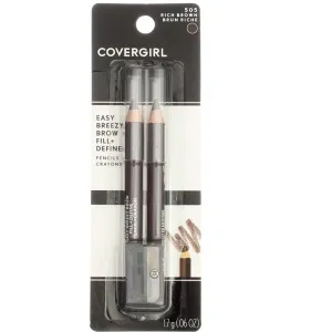 ​CoverGirl Easy Breezy Brow, Fill Define Pencils [505] Rich Brown 2 ea​​ ( Pack of 6)​