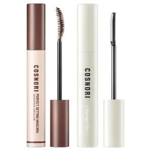 Cozy Brown Mascara & Remover Bundle – Natural Brown, Long & Curl, Waterproof - Quck & Easy Mascara Removal