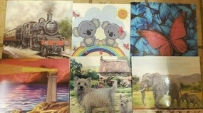 CraftBuddyUS CCK-2021MAR Set: Set of 6 Crystal Art Card Kits, Assorted Cards, DIY
