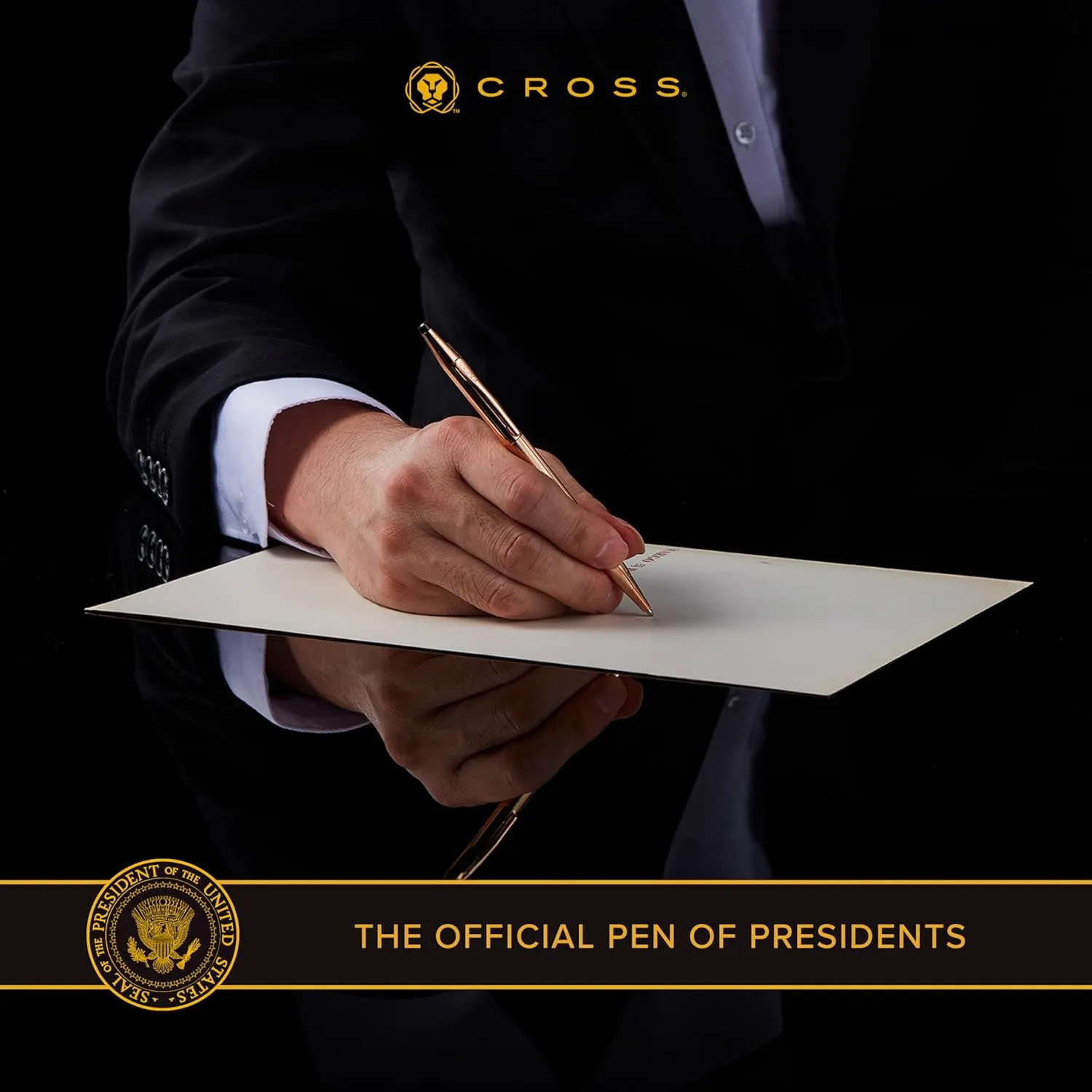 Cross Classic Century Refillable Pencil Presented in a Luxury Gift Box - Medium Point, Black Ink, Black & Gold