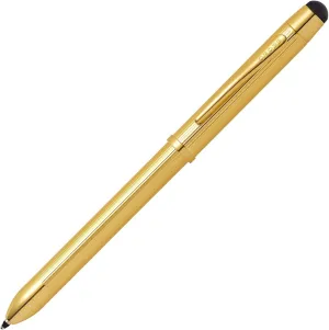Cross Tech3  Refillable Multi-Function Ballpoint Pen with Stylus, Medium Ballpen And Pencil, Includes Premium Gift Box - 23 Carat Gold Plate