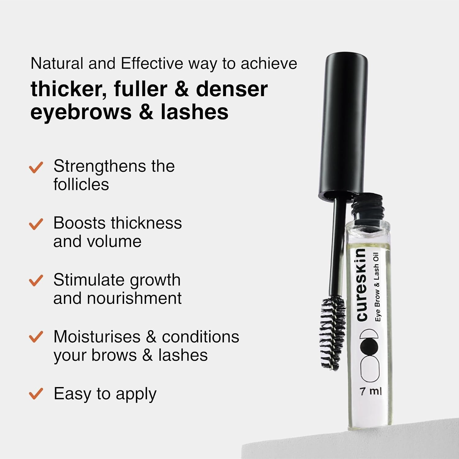Cureskin Eye Care Combo, Eye Brow & Lash Oil, Bio-Peptide Under Eye Gel to Reduce Dark Circle, Eyelash Growth Serum, Under Eye Cream for Men & Women, Lash Serum for Eyelash Growth