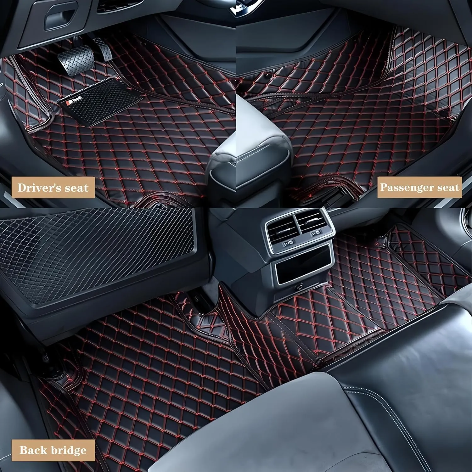 Customize All-Weather Protection Luxury Leather Floor Mats for Cars, SUVs, and Trucks According to Automotive Model (3D Sky Blue Floor mats)