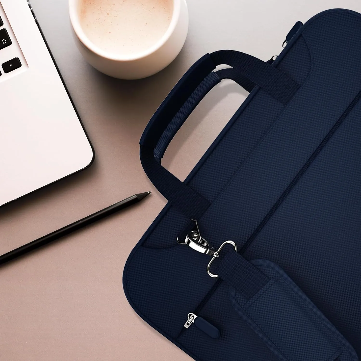 DEHITE Bible Cover for Men – Blue Bible Bag Case for Men and Women Large Size – Tote Bag – Fit Book 10.12 x 7 x 1.9 in – Pen Slots – Zippered Pocket – Shoulder Strap – Premium