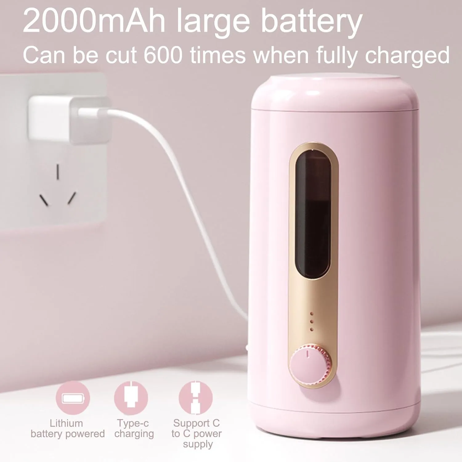 deli Rechargeable Electric Pencil Sharpener, Fully Automatic Pencil Sharpener for 6.9-12 mm Colored Pencils Sharpener Auto Stop for Home Office(Blue)