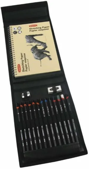 Derwent Sketching Wallet, 17 Pieces Per Set (2300218)