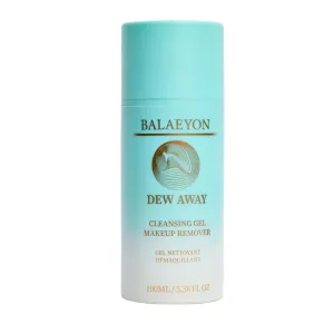 Dew Away Cleansing Gel Makeup Remover, Removes Waterproof Mascara, 3-In-1 Cleanser, Oil Based, Moisturizing, Great For Sensitive Skin, All Natural, TSA Friendly, 3.38 fl oz