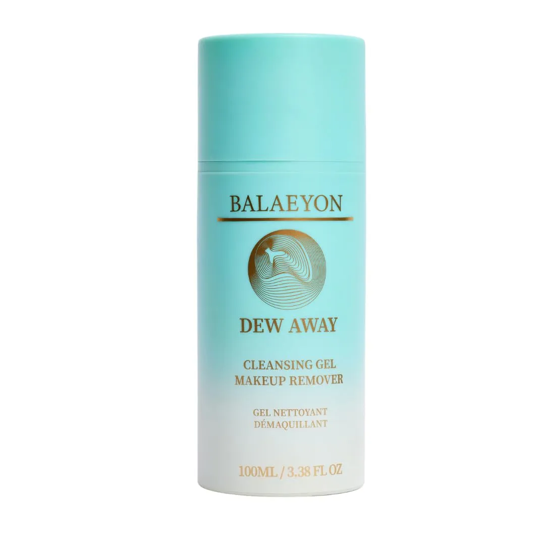 Dew Away Cleansing Gel Makeup Remover, Removes Waterproof Mascara, 3-In-1 Cleanser, Oil Based, Moisturizing, Great For Sensitive Skin, All Natural, TSA Friendly, 3.38 fl oz