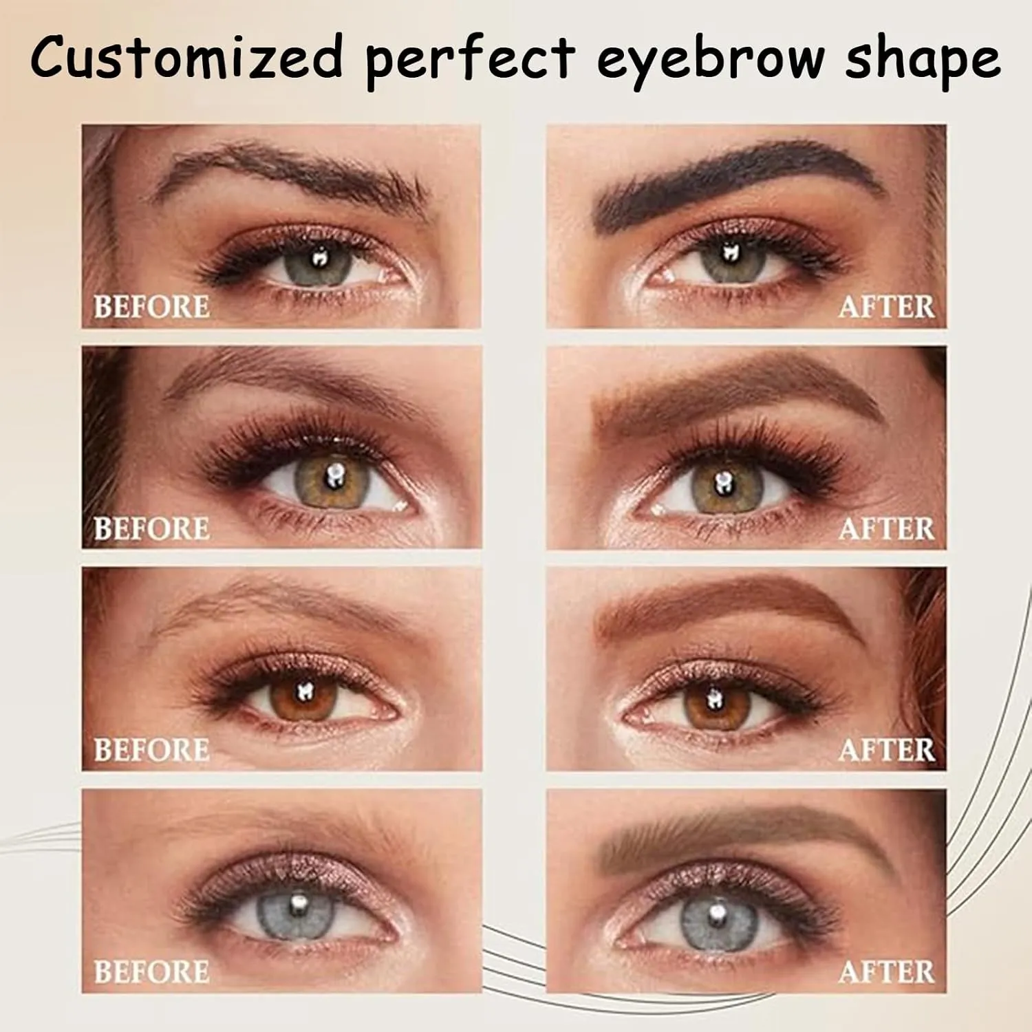 Diamondneck Waterproof Eyebrow Pen, 2025 Upgraded Natural Brows Eyebrow Pen, 3D Waterproof Microblading Eyebrow Pens, Fine Stroke Microblading Eyebrow Pencil (Dark Grey Reddish Brown)