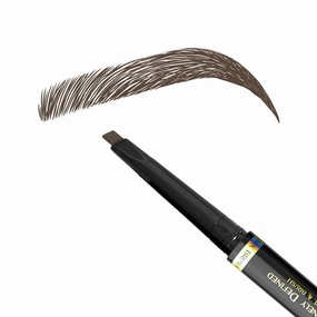 Divinely Defined Precision Eyebrow Pencil & Brush | THICK Dark Brown | Precision Tip & Spoolie for Shaping Perfect Brows