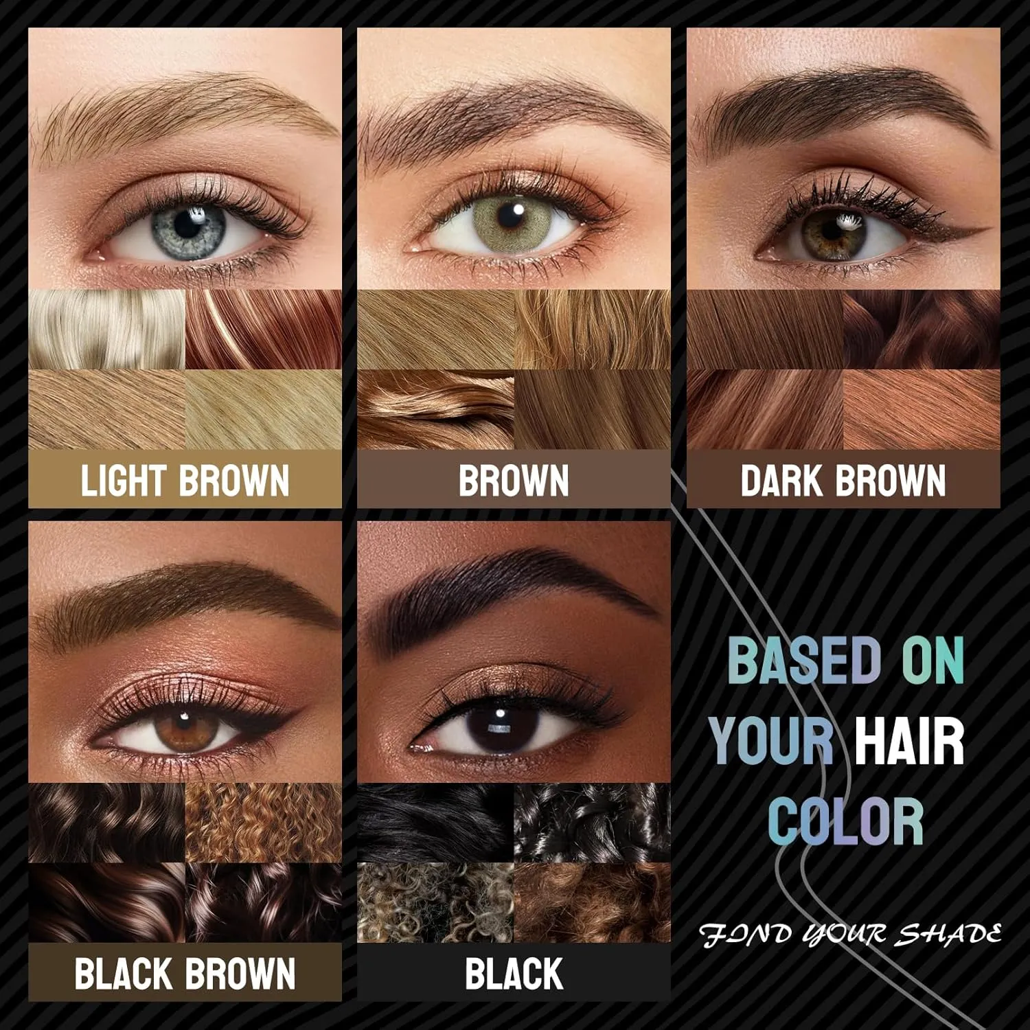 Double-Ended Eyebrow Pen, 0.01mm Micro-fork Tip,Waterproof Liquid Brow Ink, Micro-Fork and Fine Tips, 5 Shades (3#Dark Brown)