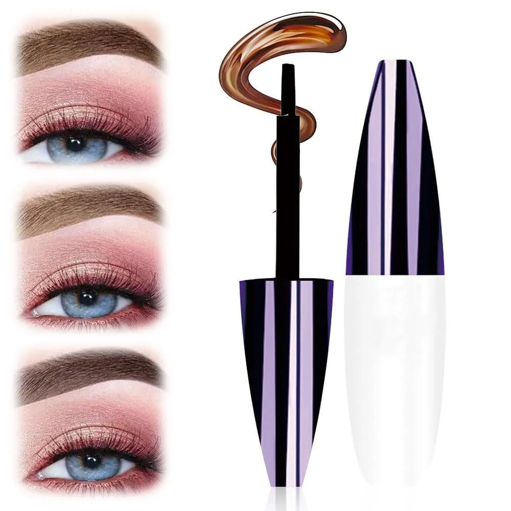Easy Peel-Off Eyebrow Gel, 2025 Upgrade Tattoo Eyebrow Gel Easy Peel Off, Transfer-proof Eyebrow Tattoo Peel Off, Eyebrow Dye for Women Medium Coverage for All Skin Types (#02)